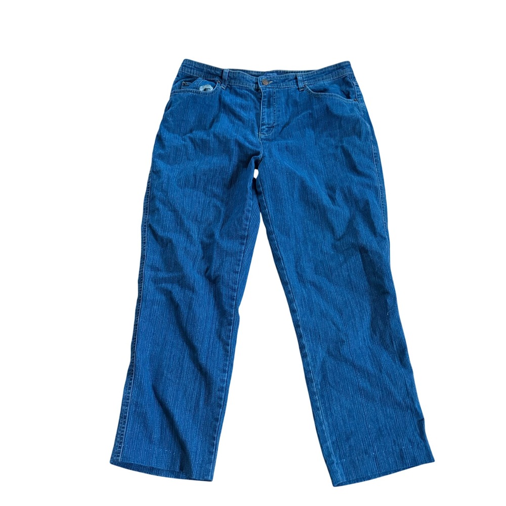Bill Blass‎ Jeans Womens 14 Blue Stretch Straight Leg Medium Wash Denim Pants